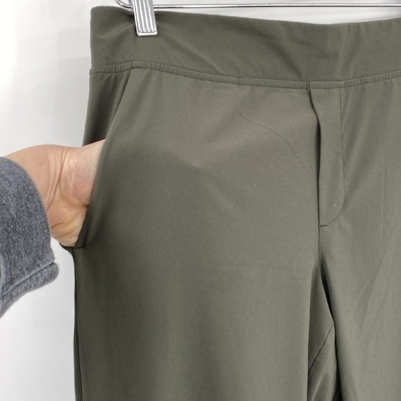 Athleta Brooklyn Ankle Pants Womens Size 8 Green Athletic Pull-on Sporty - Picture 4 of 15